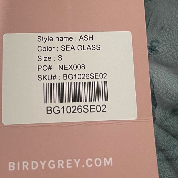 NWT Birdy Grey Dress ASH DRESS CREPE SEA GLASS Size Small Bridesmaid Best Seller - Picture 7 of 8